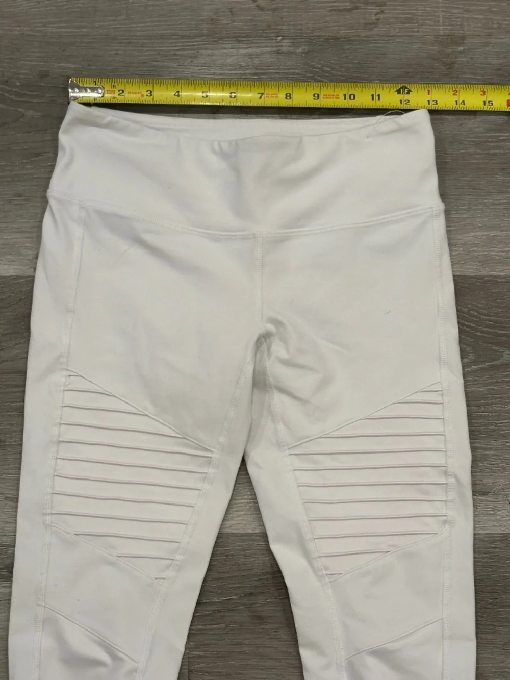 ALO Yoga High Waisted Moto Leggings Pants White Active Stretch Womens S NWOT